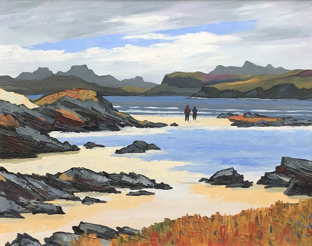 Walkers on the Beach, Wester Ross